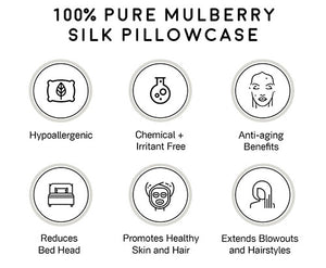 Mulberry Silk Pillowcase, Standard/Queen, Graphite