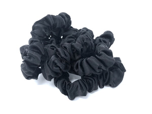 5-Pack Mulberry Silk Hair Ties (Black)